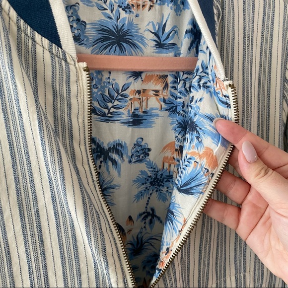 NWT Faherty Mandalay Reversible Bomber Jacket - Picture 5 of 6